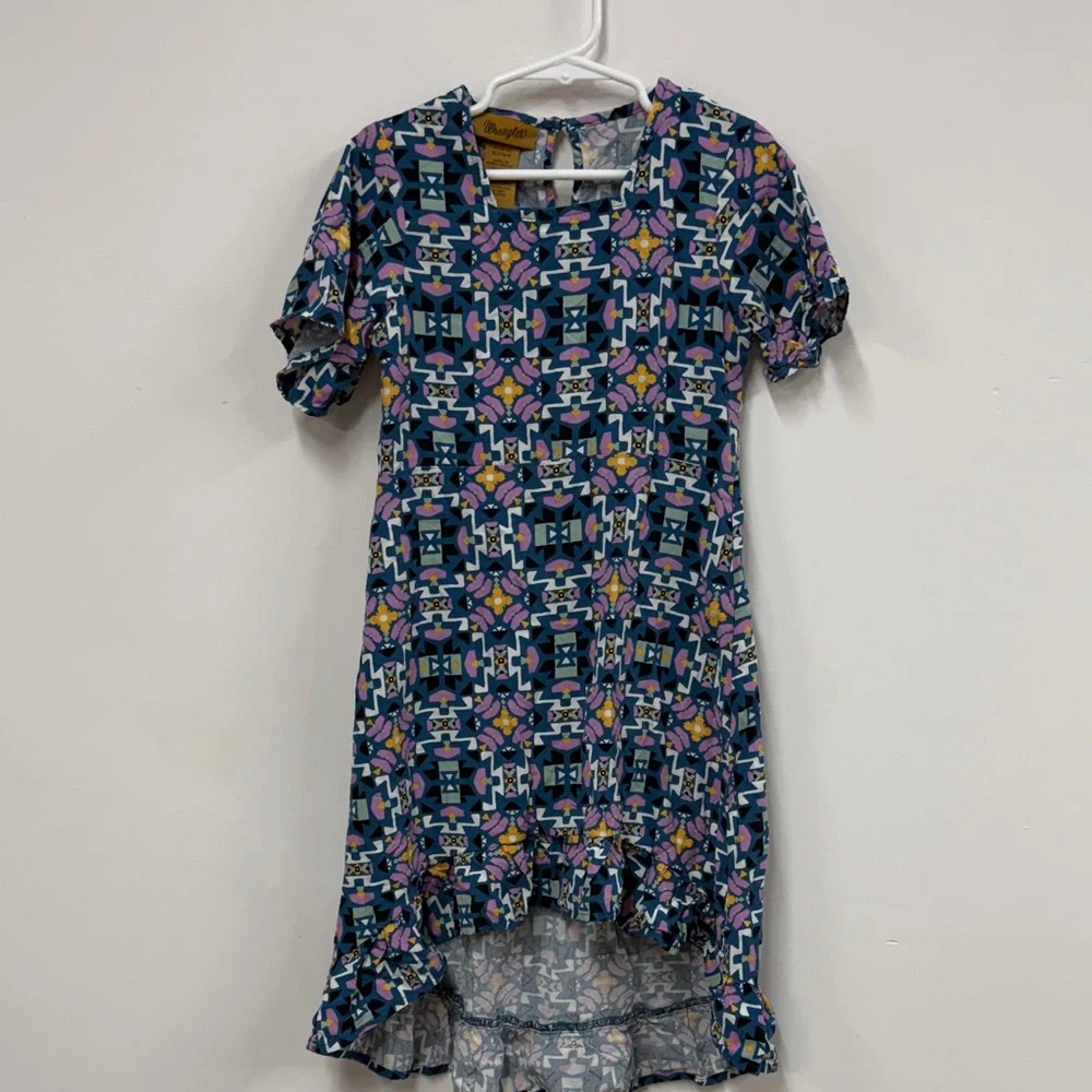 Wrangler Blue and Pink Geometric Dress S